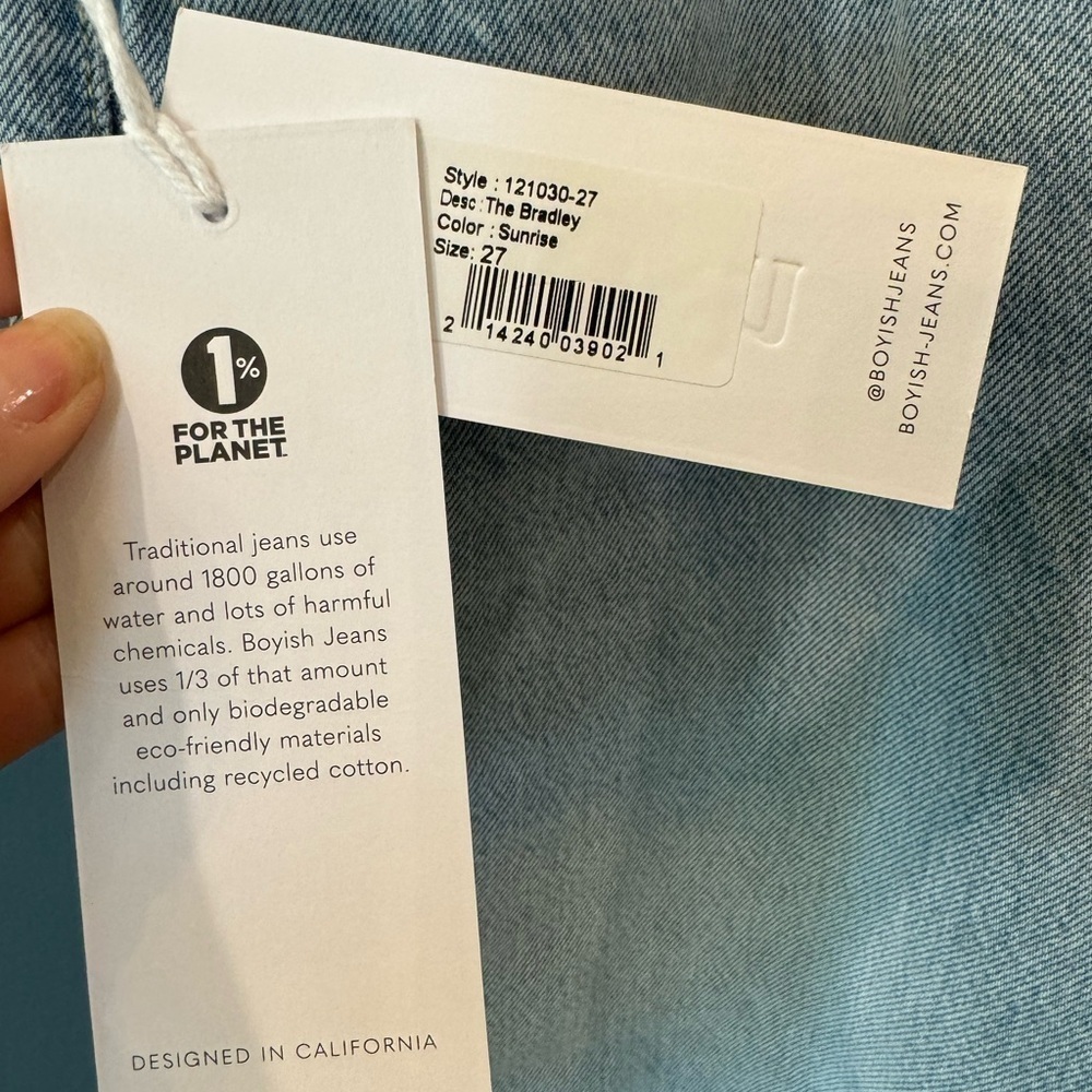 NWT Boyish The Bradley High Rise Relaxed Fit Sz 27 - Picture 11 of 11